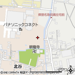 宮城県名取市増田北谷周辺の地図