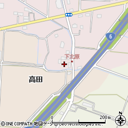 宮城県名取市高柳下北原周辺の地図