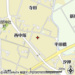 宮城県名取市小塚原西中塚周辺の地図
