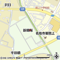 宮城県名取市閖上新鶴塚周辺の地図