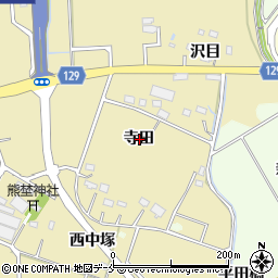 宮城県名取市小塚原寺田周辺の地図