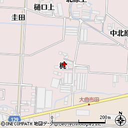 宮城県名取市高柳（梶）周辺の地図