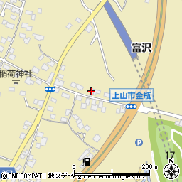 山形県上山市金瓶富沢203-8周辺の地図