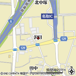 宮城県名取市小塚原沢目周辺の地図
