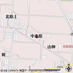 宮城県名取市高柳中北原周辺の地図