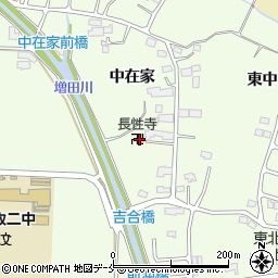 長性寺周辺の地図