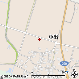 新潟県村上市小出周辺の地図