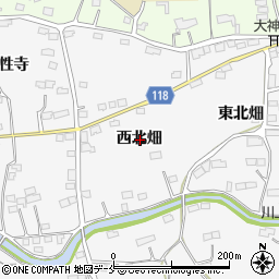 宮城県名取市高舘川上西北畑周辺の地図