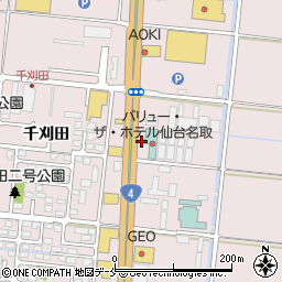 バリュー・ザ・ホテル仙台名取駐車場周辺の地図
