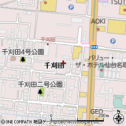 宮城県名取市上余田千刈田周辺の地図