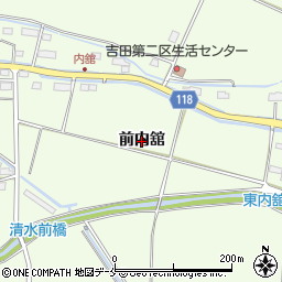 宮城県名取市高舘吉田（前内舘）周辺の地図