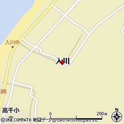新潟県佐渡市入川周辺の地図