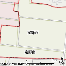 宮城県仙台市太白区袋原定野西周辺の地図