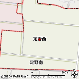 宮城県仙台市太白区袋原（定野西）周辺の地図