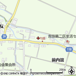 宮城県名取市高舘吉田西内舘周辺の地図