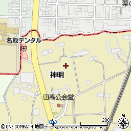 宮城県名取市田高神明周辺の地図