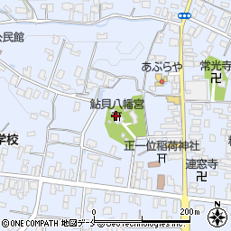 鮎貝八幡宮周辺の地図