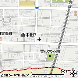 仙台市役所　太白区児童館西中田児童館周辺の地図