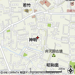 宮城県仙台市太白区四郎丸神明周辺の地図
