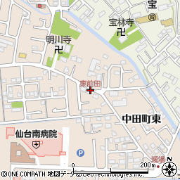 東前田周辺の地図