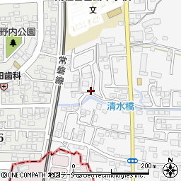 中田六丁目清水川公園周辺の地図