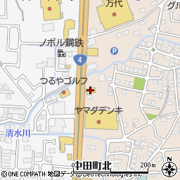 餃子の王将４号仙台中田店周辺の地図