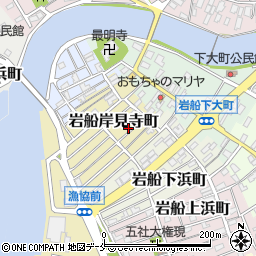新潟県村上市岩船岸見寺町周辺の地図