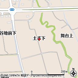 宮城県名取市高舘熊野堂土手下周辺の地図
