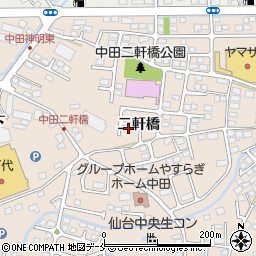 宮城県仙台市太白区中田町周辺の地図