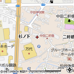 宮城県仙台市太白区中田町杉ノ下7周辺の地図