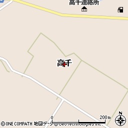 新潟県佐渡市高千周辺の地図