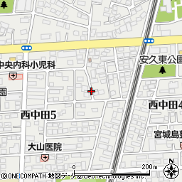 宮城県仙台市太白区西中田周辺の地図