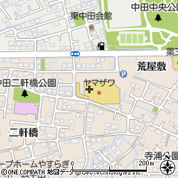 フラワーショップ花物語ヤマザワ中田店周辺の地図