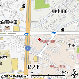 宮城県仙台市太白区中田町鎌ケ淵周辺の地図
