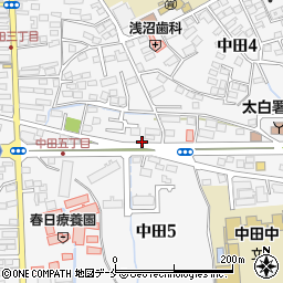 宮城県仙台市太白区中田周辺の地図