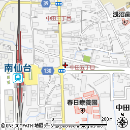 七十七銀行中田支店周辺の地図