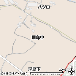 宮城県名取市高舘熊野堂飛鳥中周辺の地図