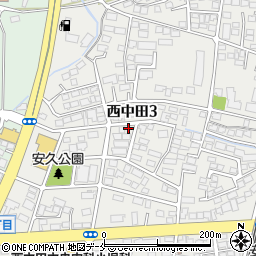 宮城県仙台市太白区西中田3丁目周辺の地図