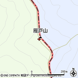 雁戸山周辺の地図