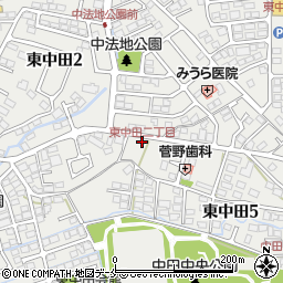 東中田二丁目周辺の地図