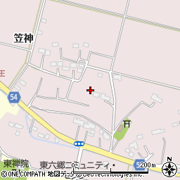 宮城県仙台市若林区二木笠神周辺の地図