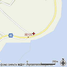 新潟県佐渡市浦川306周辺の地図