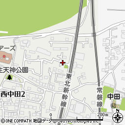 宮城県仙台市太白区西中田2丁目2周辺の地図