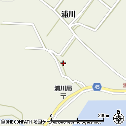 新潟県佐渡市浦川337周辺の地図