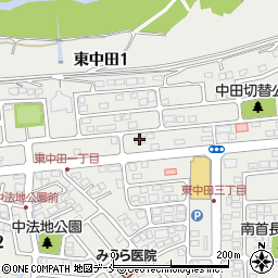 センテンス東中田周辺の地図