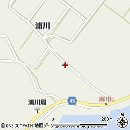 新潟県佐渡市浦川263周辺の地図