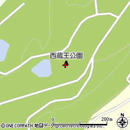 西蔵王公園周辺の地図