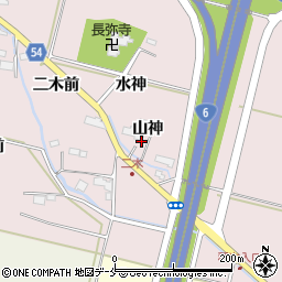 宮城県仙台市若林区二木山神周辺の地図