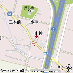 宮城県仙台市若林区二木（山神）周辺の地図