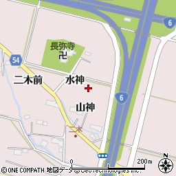 宮城県仙台市若林区二木水神周辺の地図